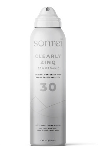 Sonrei Clearly Zinq Organic SPF30 Sunscreen Mist 6 fl. oz. 177 ml